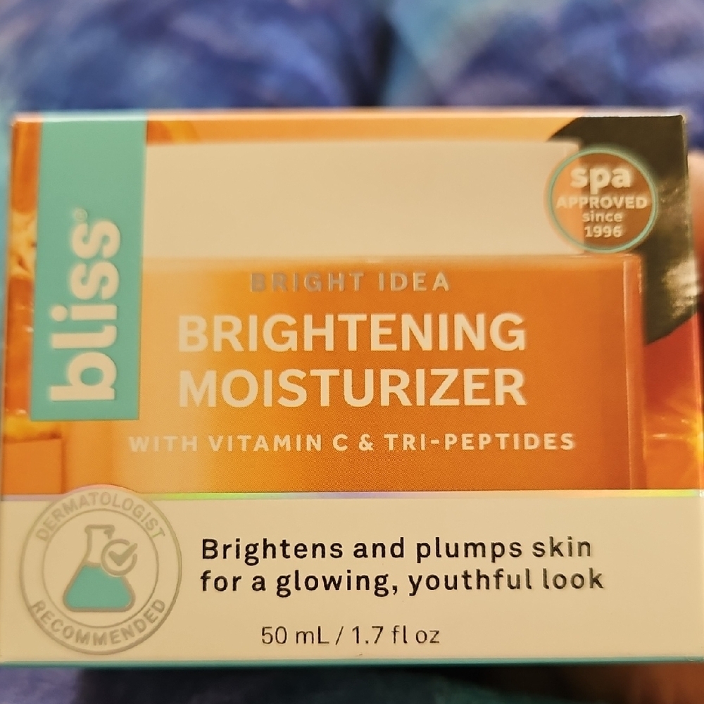 BLISS Bright Idea Brightening Moisturizer- Vitamin C- Tri-Peptides - 50 mL - New